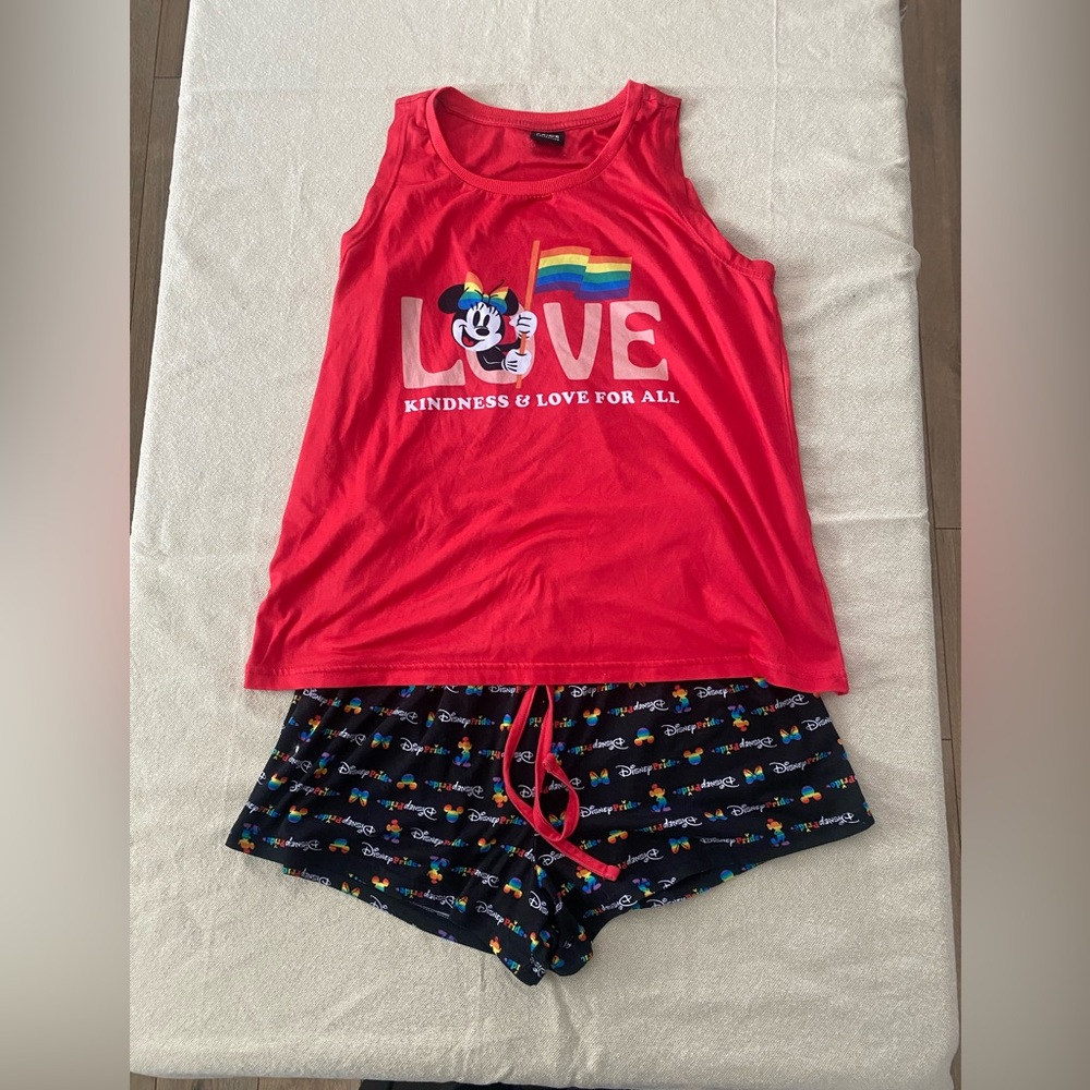 Disney Pride Minnie Mouse Pajama Set – Tank & Shorts 🌈